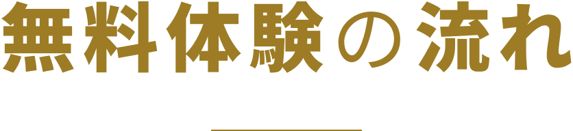 無料体験の流れ